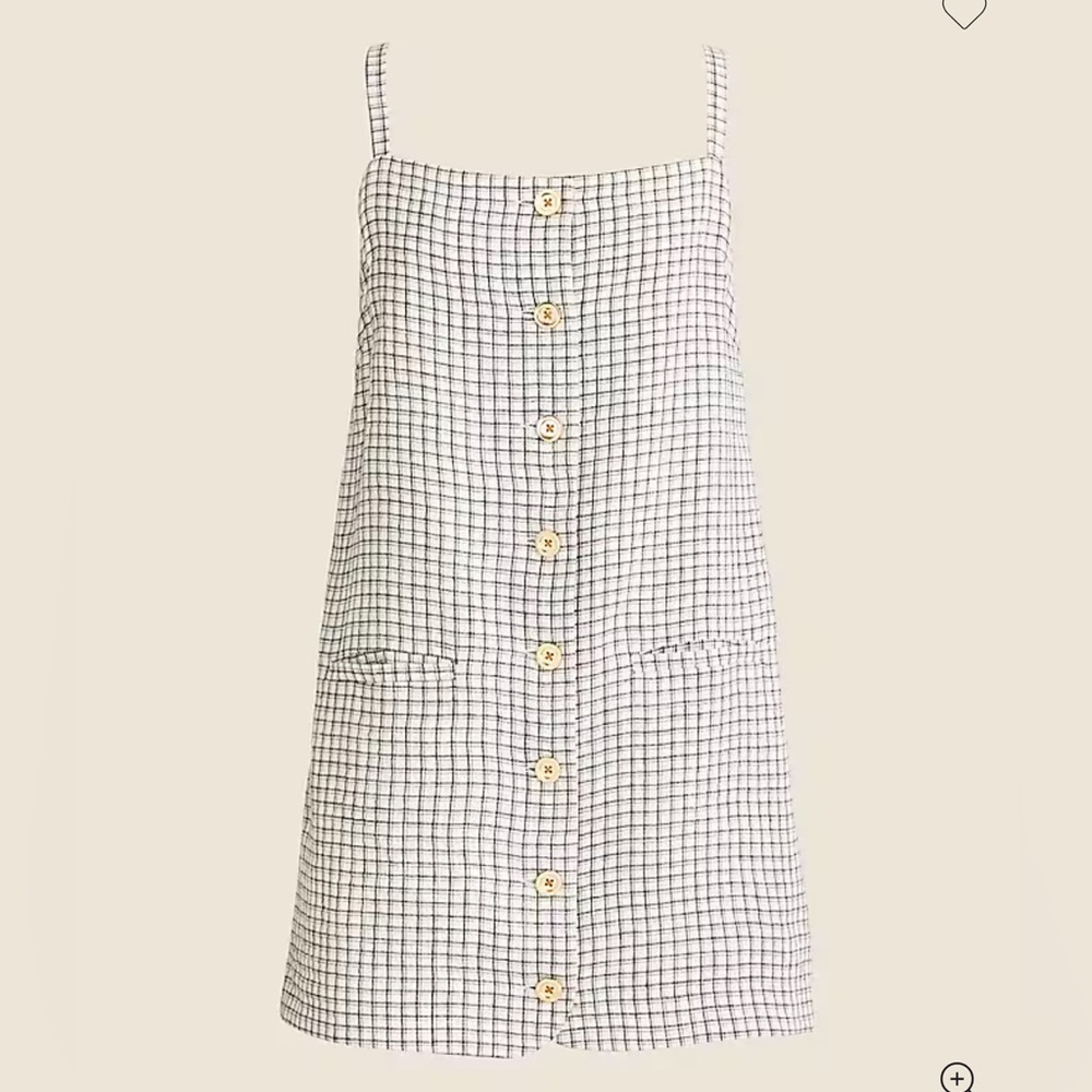 📣 Moving Sale! NEW J.Crew Checkered Spaghetti Strap Dress Small